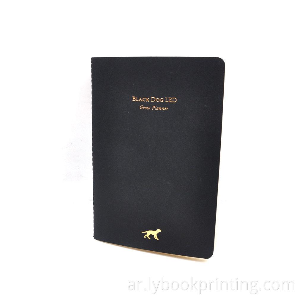 Golden Foiled Soft Cover Thread Prochebed Notebook مع فرقة البطن